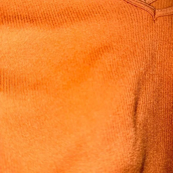 2/$15 Elegant Brown V-Neck Long Sleeve Blouse - Picture 2 of 3